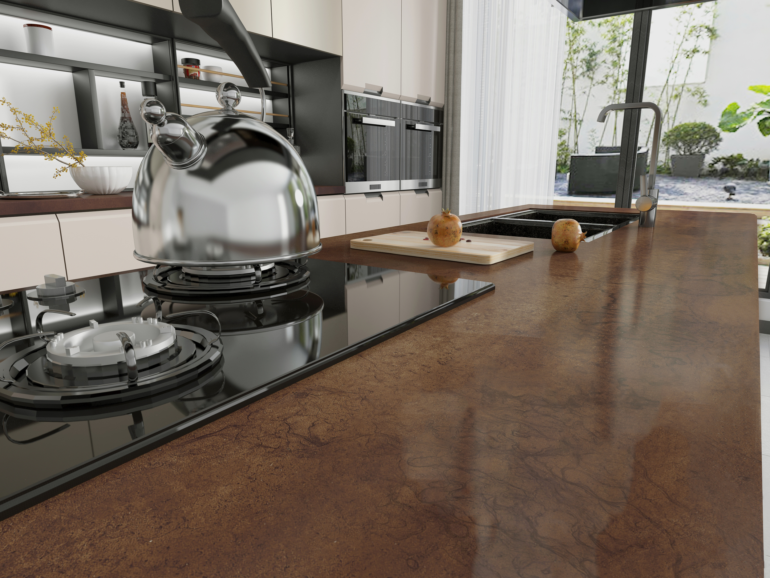 Titanium Brown Спеченный камень 1200x2700x3 Delfone фото 8