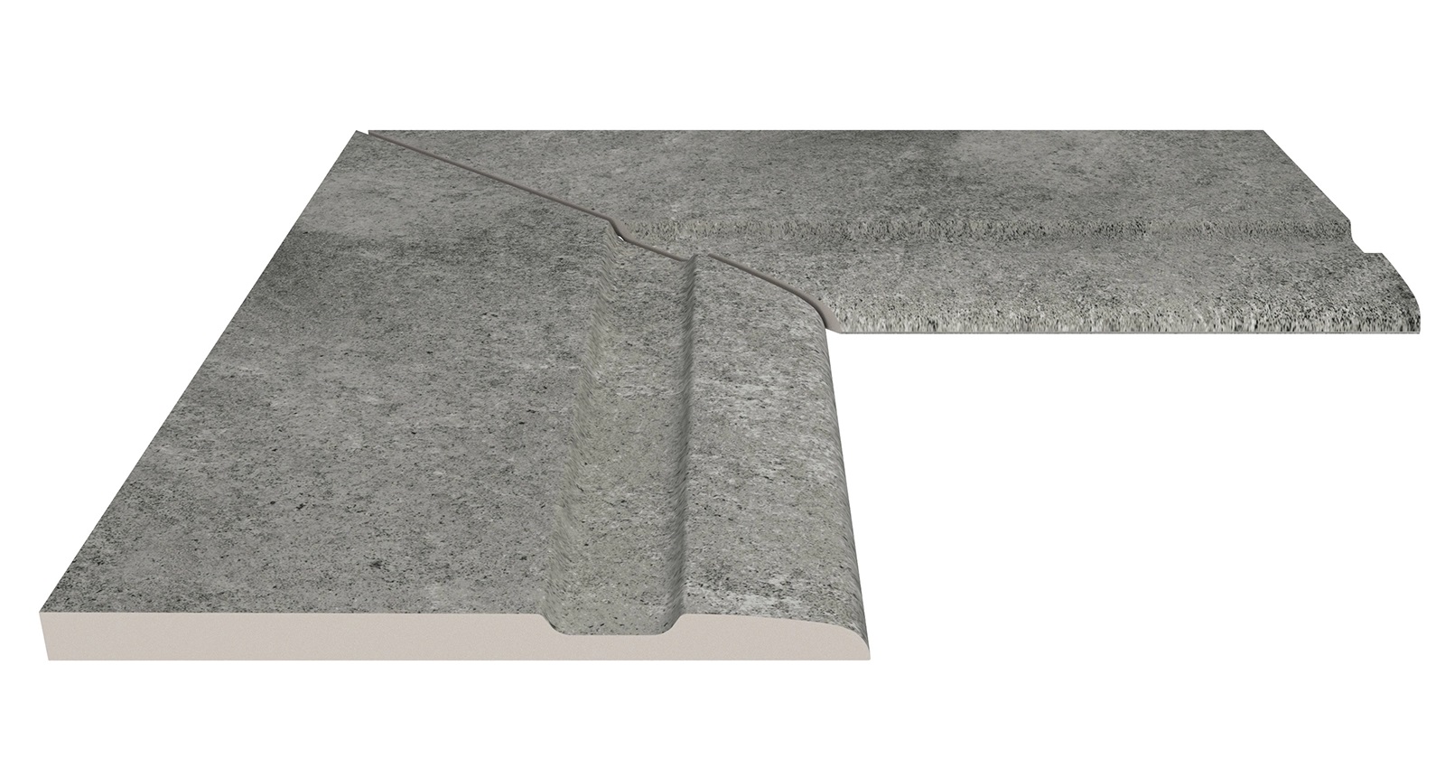 Угол фарфорового поручня внутренний 90 Pool Garden Grey 25x50 Serapool