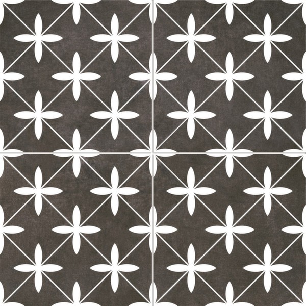 Poole Black Pre-cut Satin 45,2x45,2 NiceKer
