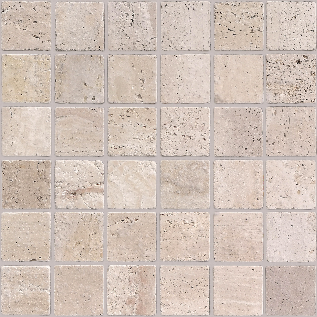 Travertino Beige MAT 48x48x7 305x305 Caramelle Mosaic