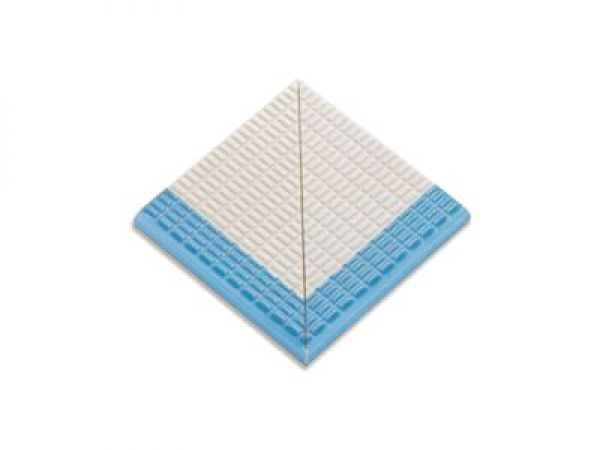 21211 DK Наружный угол плитки с буртиком Light Blue-Unglazed 12,5х12,5 Serapool