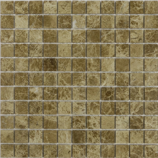 Emperador Light POL 4.8x4.8x7 30.5x30.5 Caramelle Mosaic