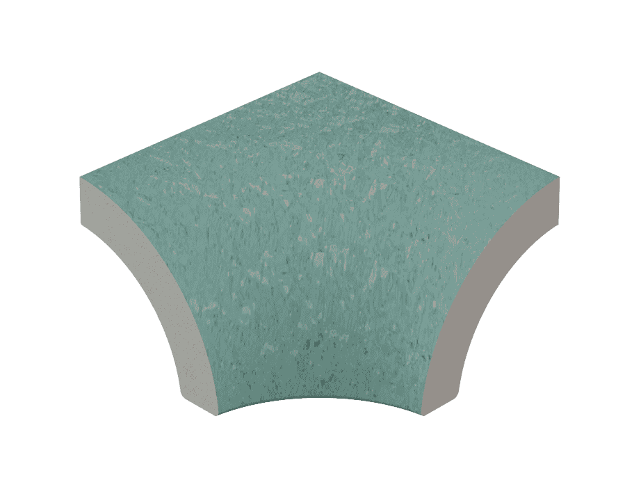 PT33DBA Внешний торцевой угол Piazza Turquoise 4x4 Serapool