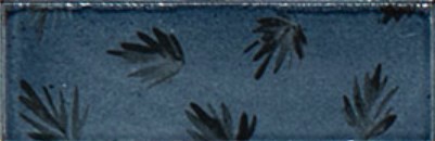 M96W Rice Blu dec Leaf Lux 5x15 MARAZZI Italy