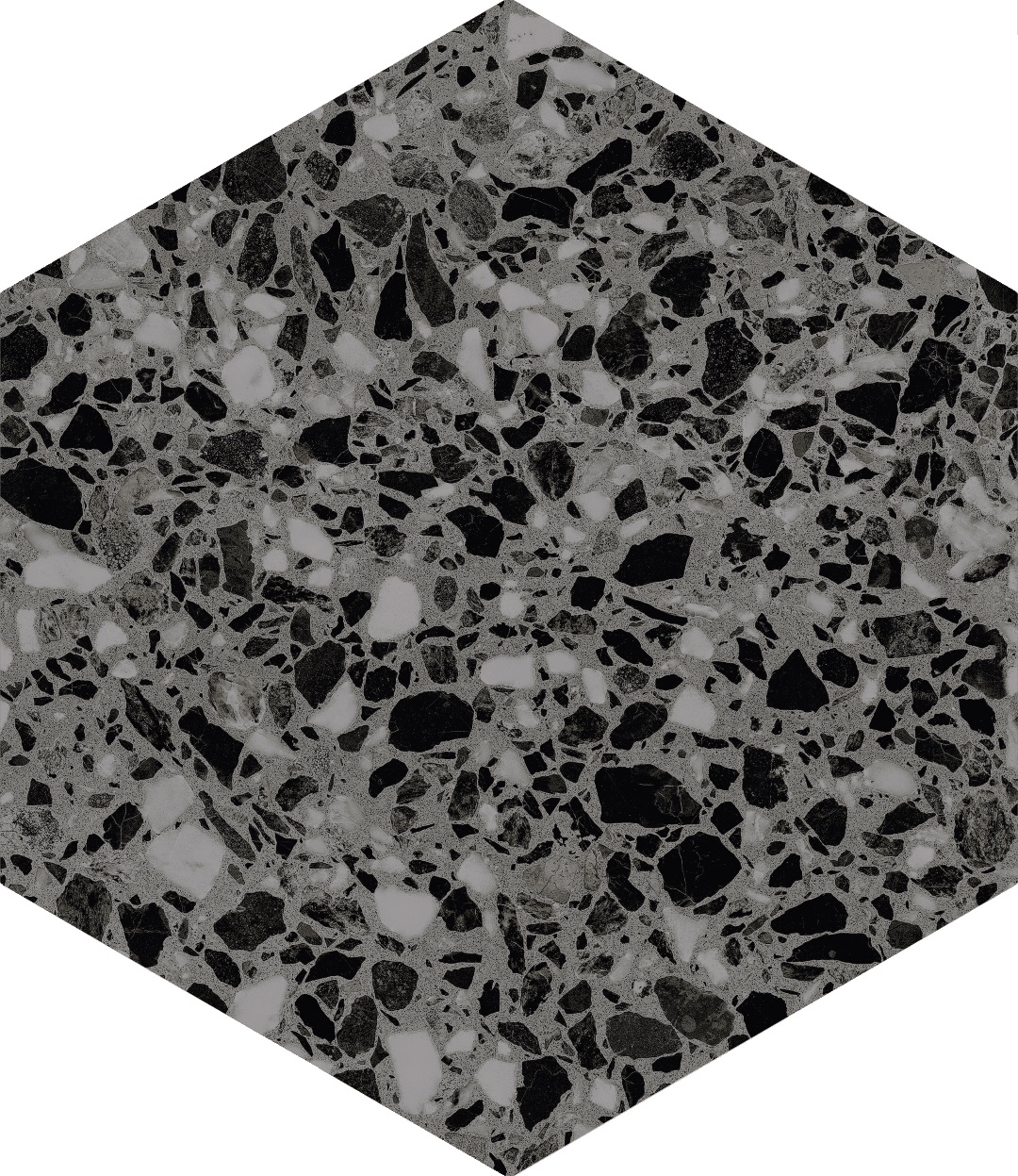 123381 Terrazzo Graphite 32x36.8 DNA Tiles