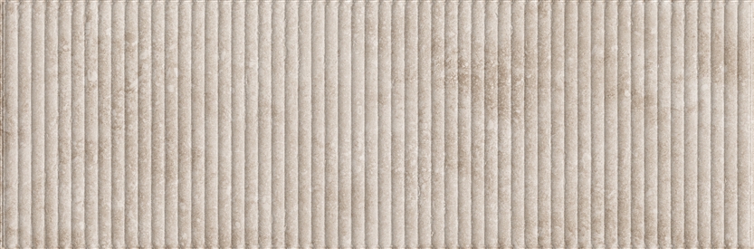 853 Вербиер бежевый рельеф треугольник 32,5х100 Eurotile Ceramica