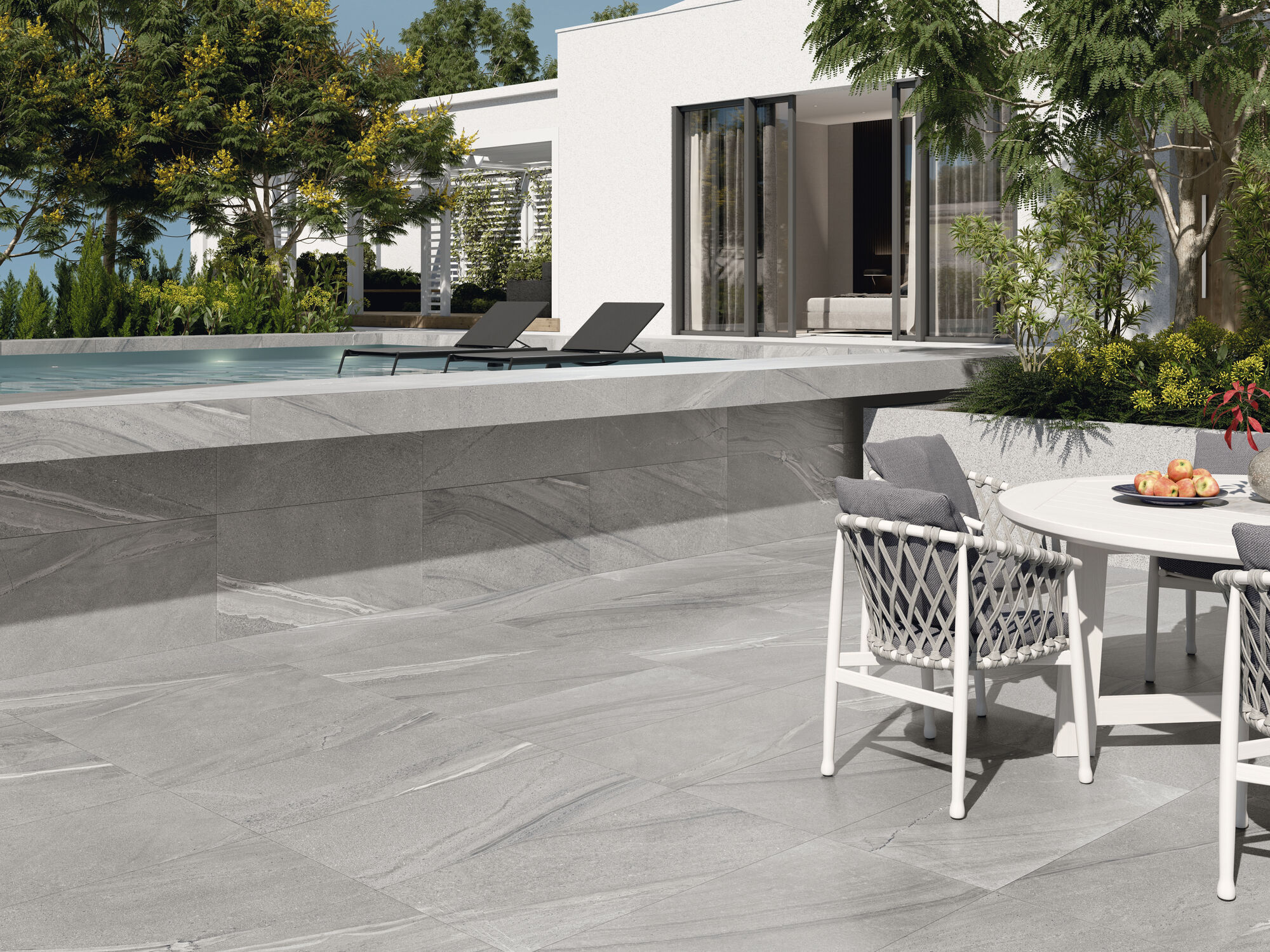 Cut stone. Baldocer Slate White 60x120. Bay Lux Grey Lapatto 11-024-15 60x120.