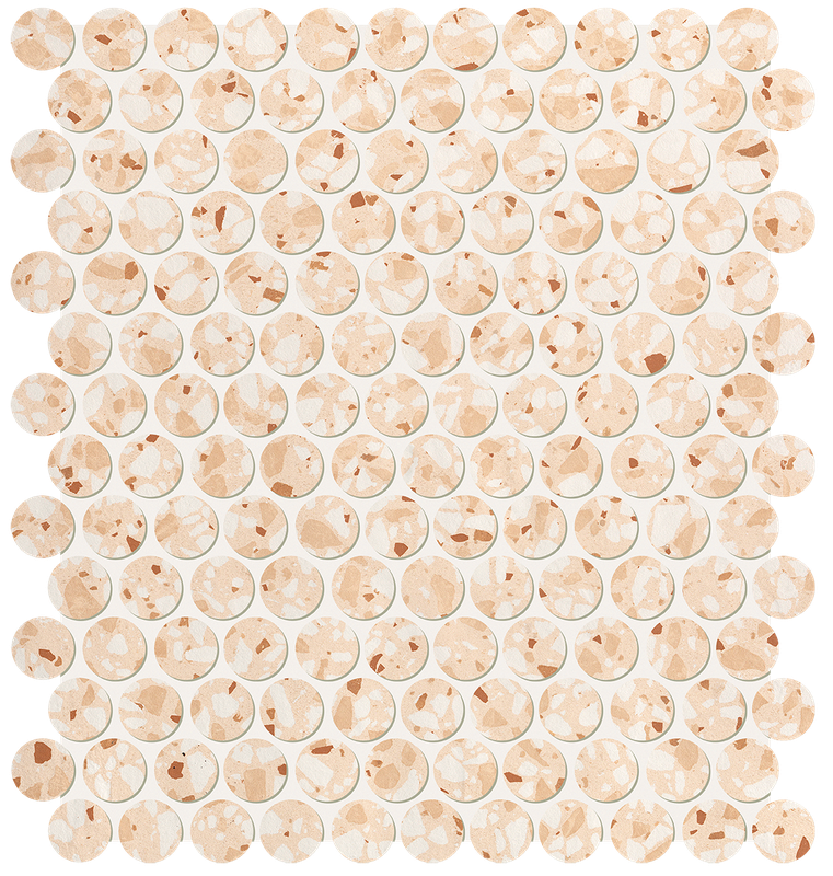fRUC Glim Gemme Rosa Round Mosaico Matt 29,5х32,5 FAP Ceramiche