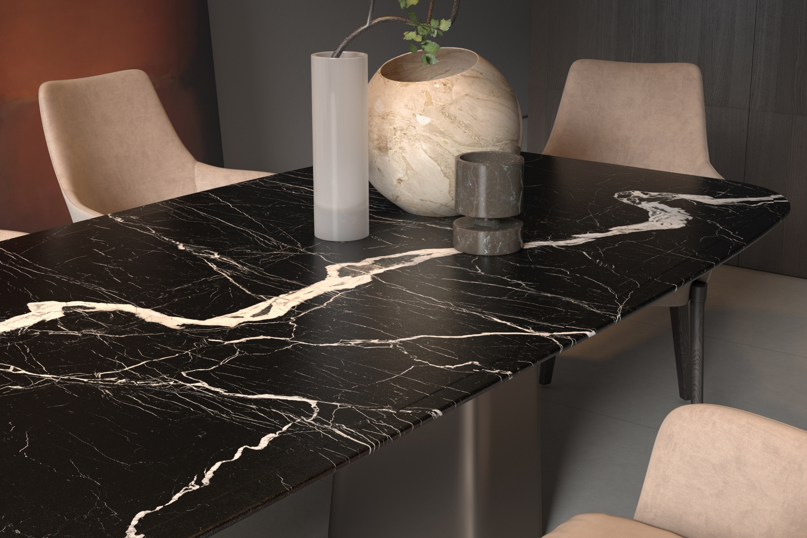 Ararat Lighthing Black Matt Спеченный камень 1200x2700x6 Delfone фото 8