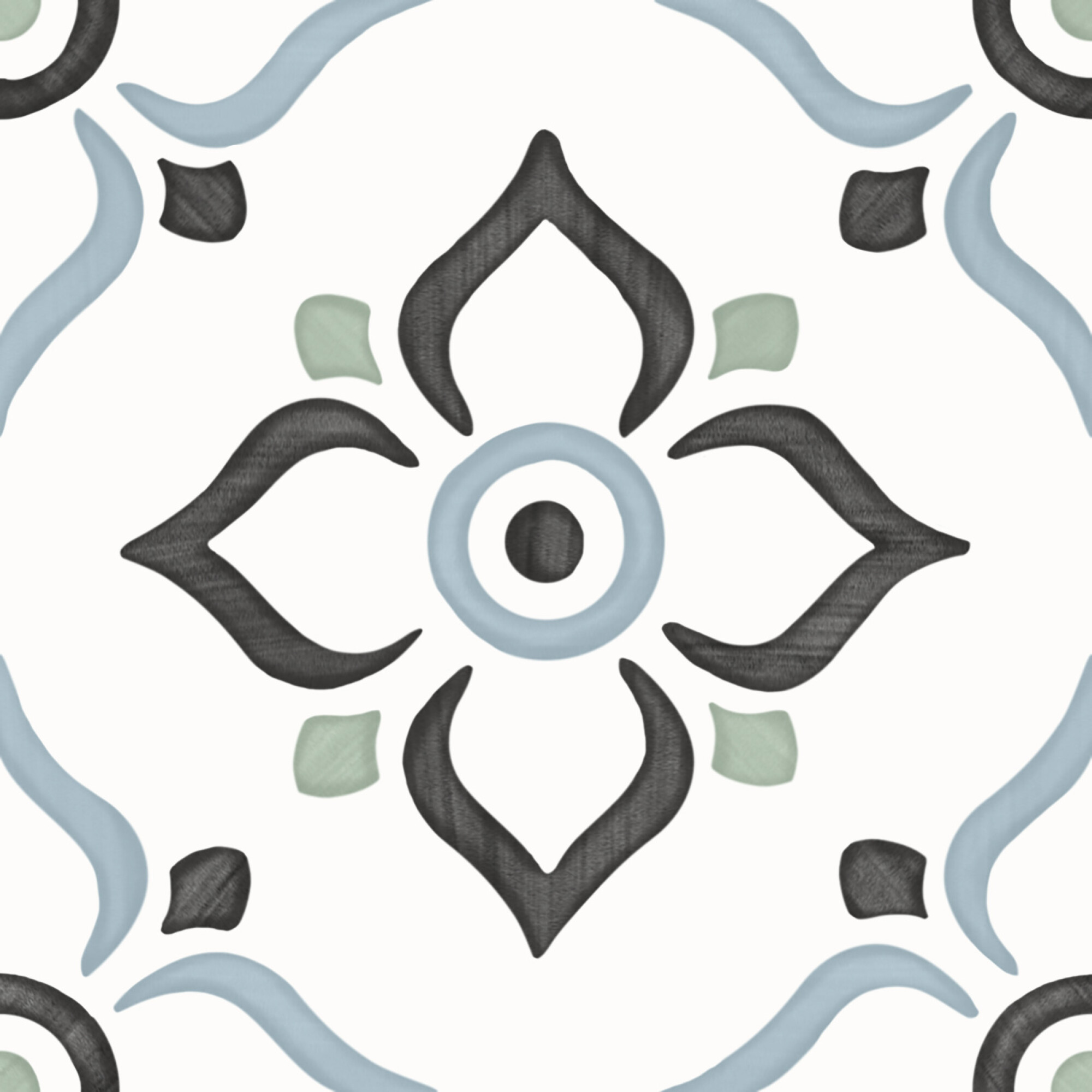 31086 Tanger Blue Garden 12.3x12.3 Harmony фото 5