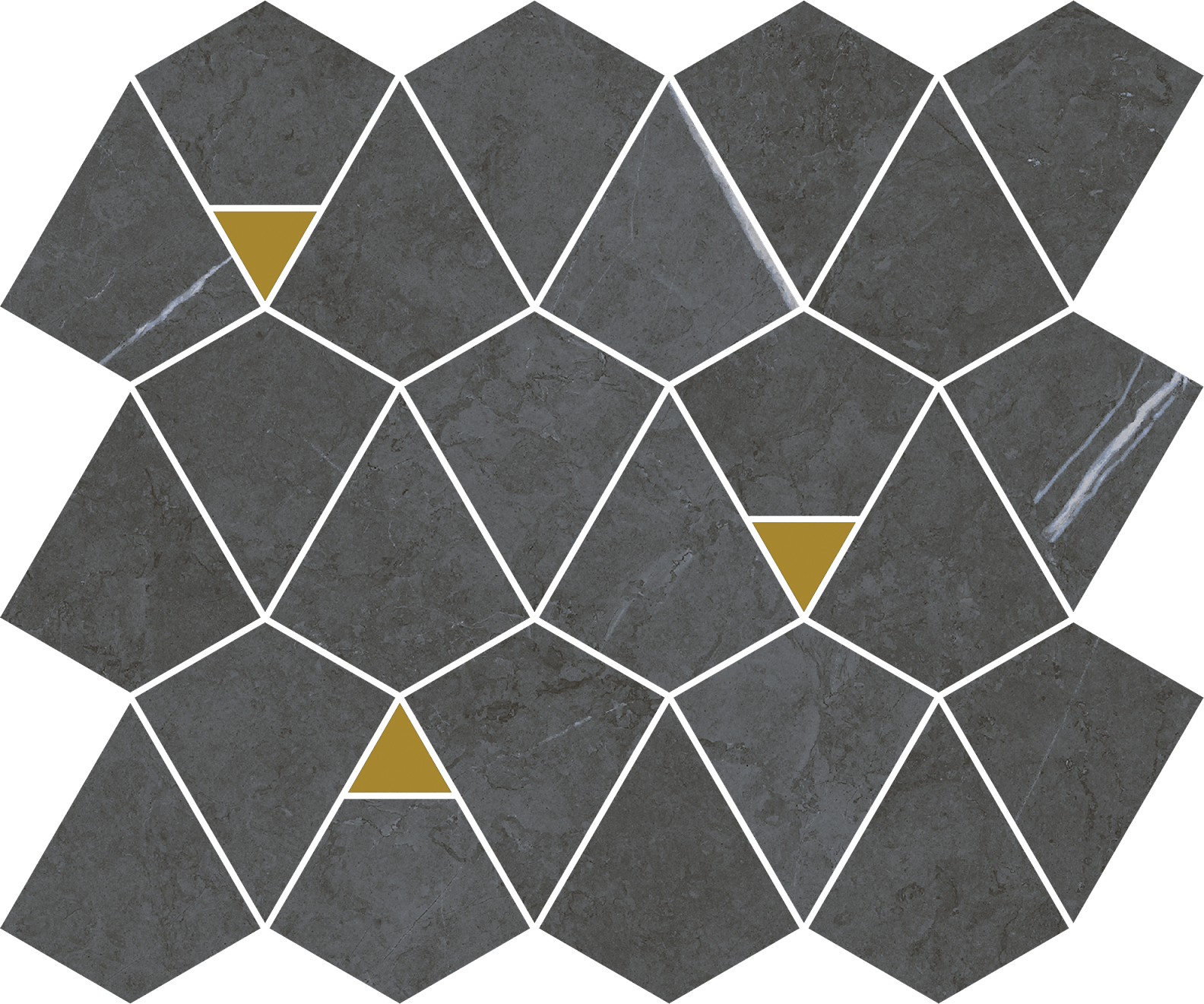 600110000945 Metropolis Imperial Mosaico Vertex 6mm 25.8x30 Italon