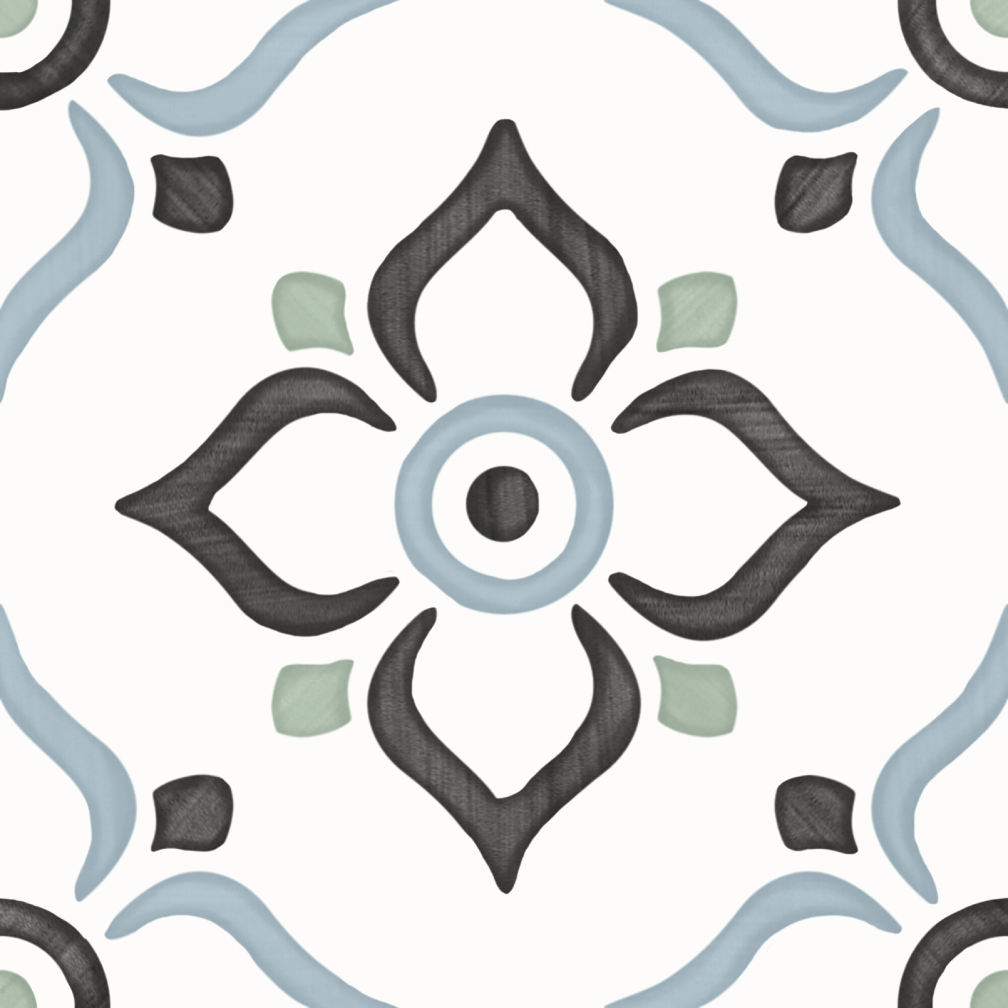 31086 Tanger Blue Garden 12.3x12.3 Harmony фото 2