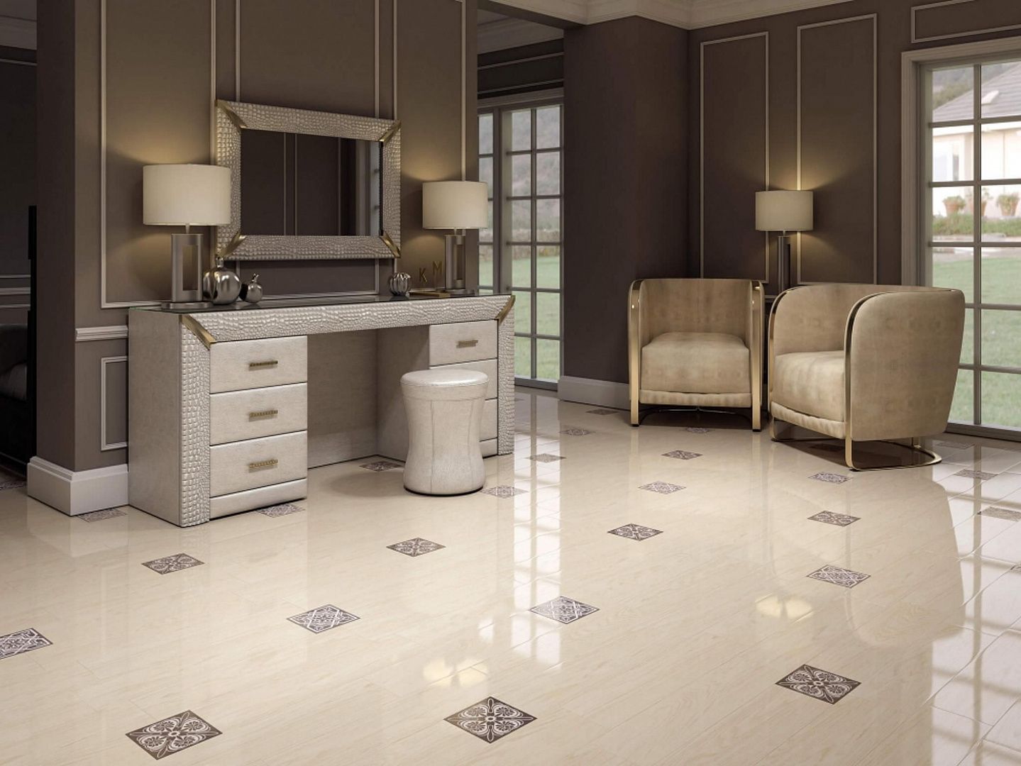 HGD/A31/TU0031L Вставка Фратте беж лаппатированный 15х15 Kerama Marazzi