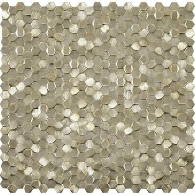 Aluminium 3D Hexagon Gold 8x14x6 29.7x30.6 Caramelle Mosaic
