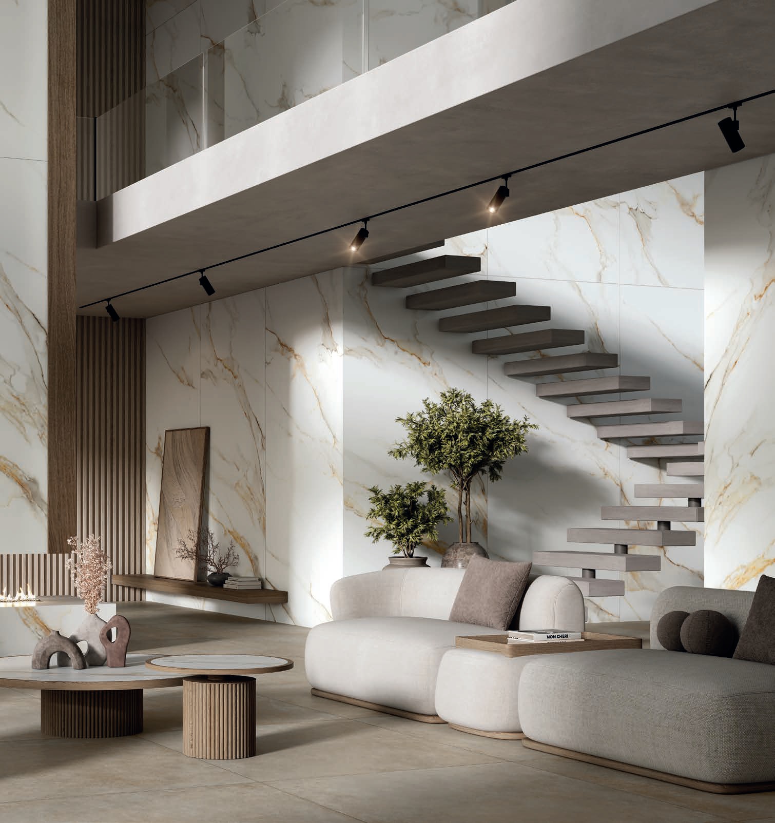 Lumiere Natural Polished Rect 6mm 120x280 STN Ceramica