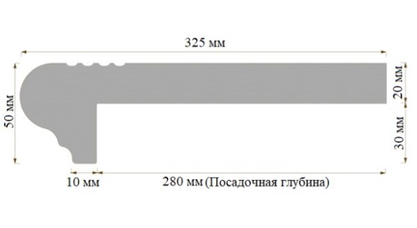 Угловая ступень 412 32.5x32.5 бетон Steady Step