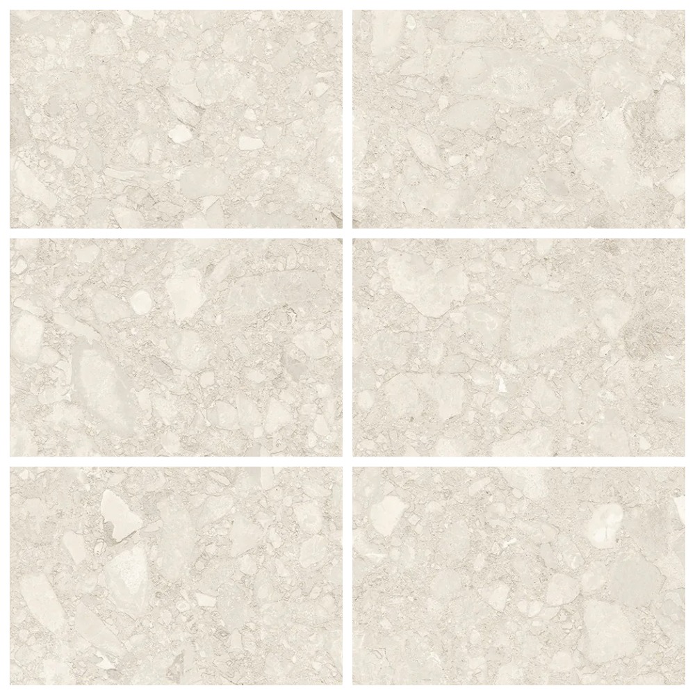 Образец 20х30 см керамогранита Duna - Terrazzo Clay carving рельеф - 600x600 мм Duna