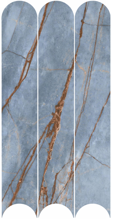 775658 Heritage Luxe Trinity Azure Glossy 30x60 Rex Ceramiche
