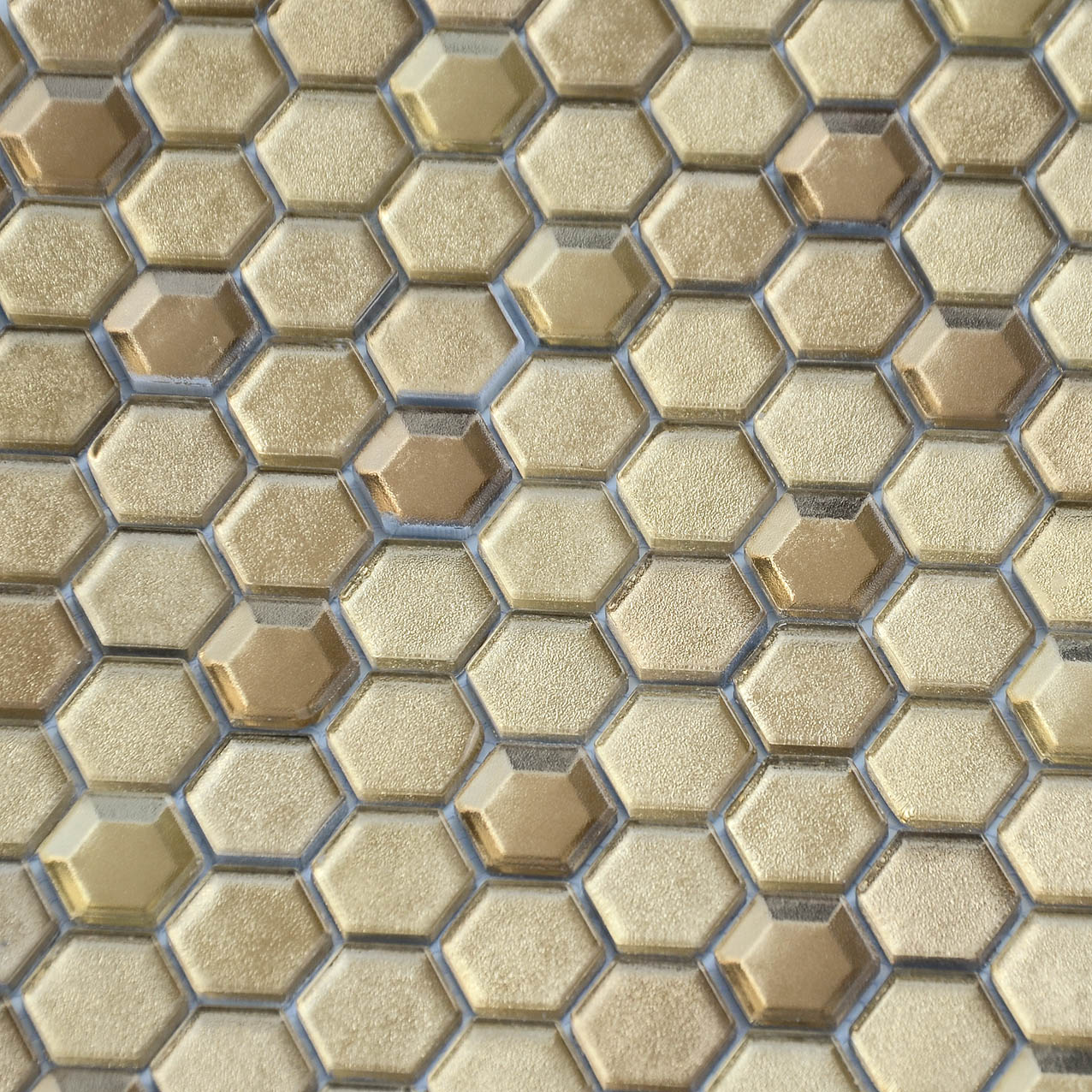 Aureo grani hexagon 23x13x6 300x300х6 Caramelle Mosaic