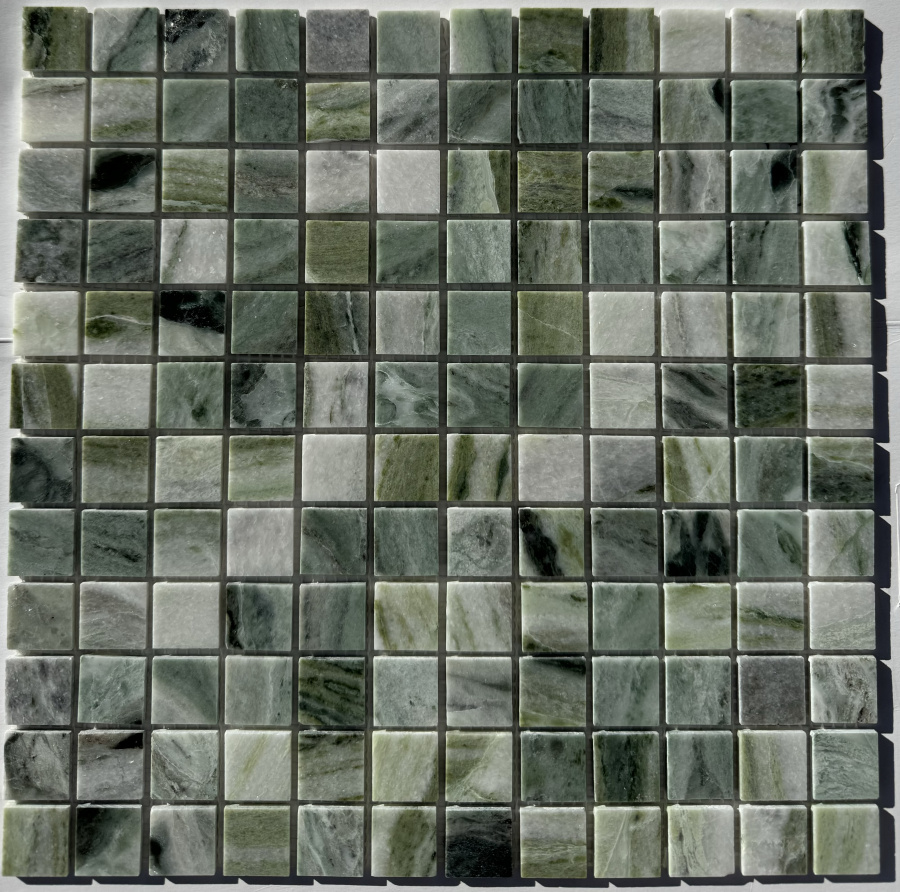 PIX314 Jet Green полированная 23x23 305х305х4 Pixmosaic