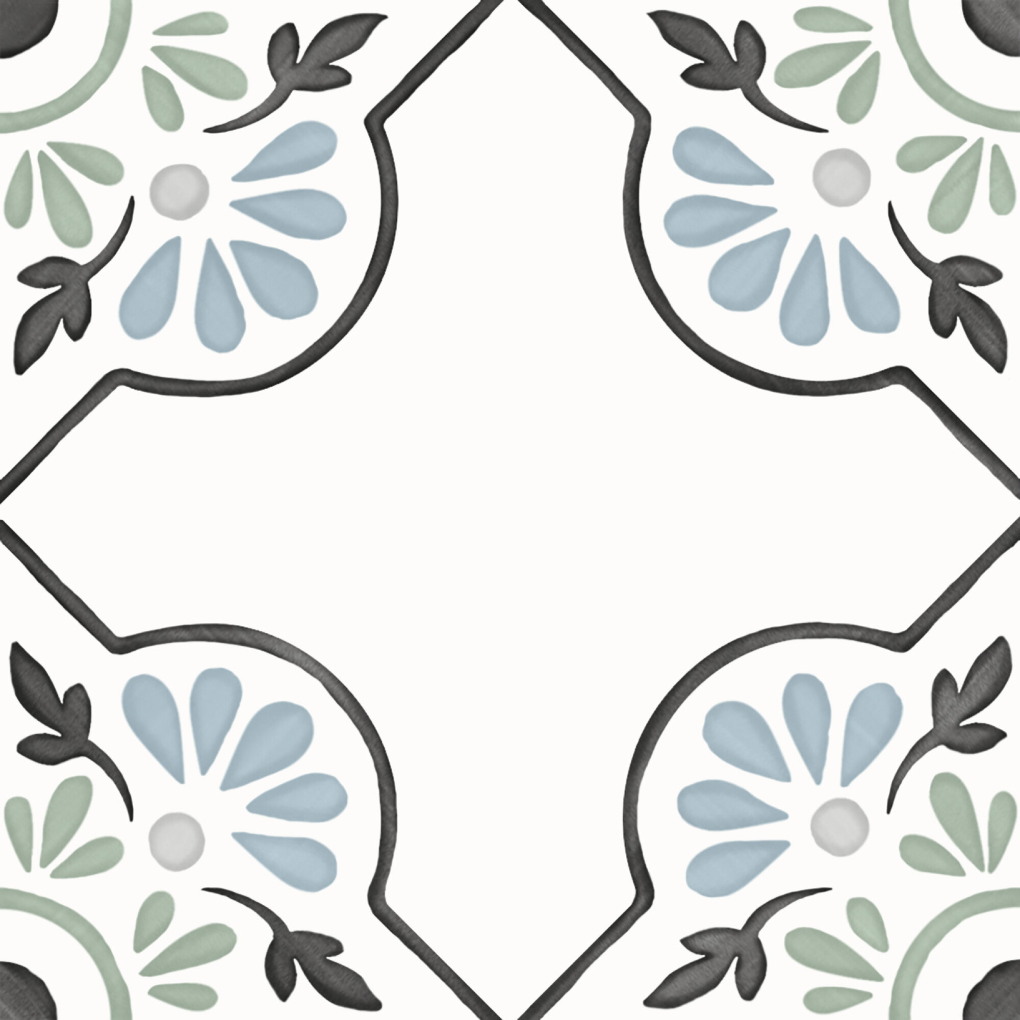 31079 Tanger Blue Petals 12.3x12.3 Harmony фото 5