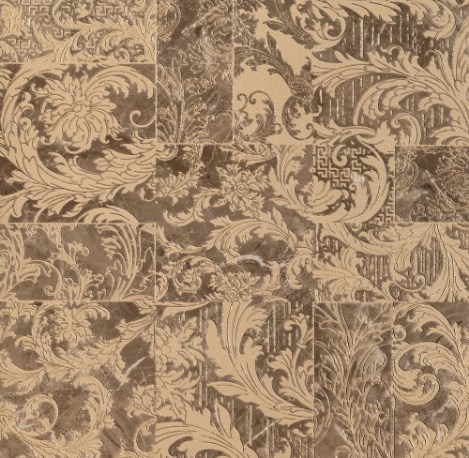 240717 MODULO PATCHWORK MARRONE 58,5x58,5 Versace (Gardenia Orchidea)