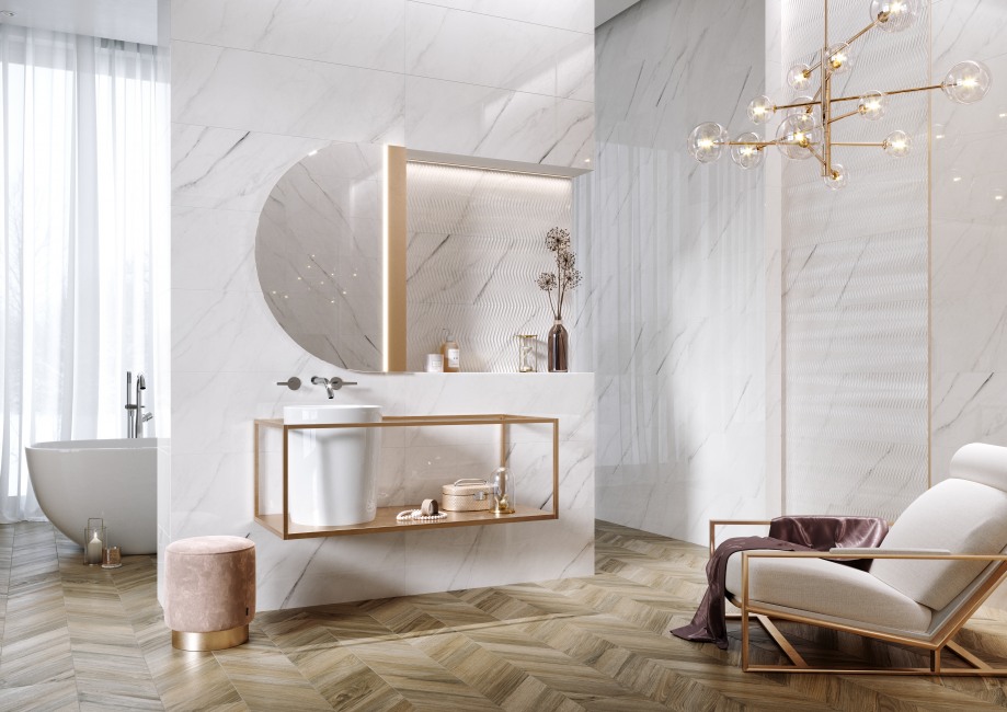 O-CCH-WTA052 Carrara Chic рельеф белый 29х89 Meissen