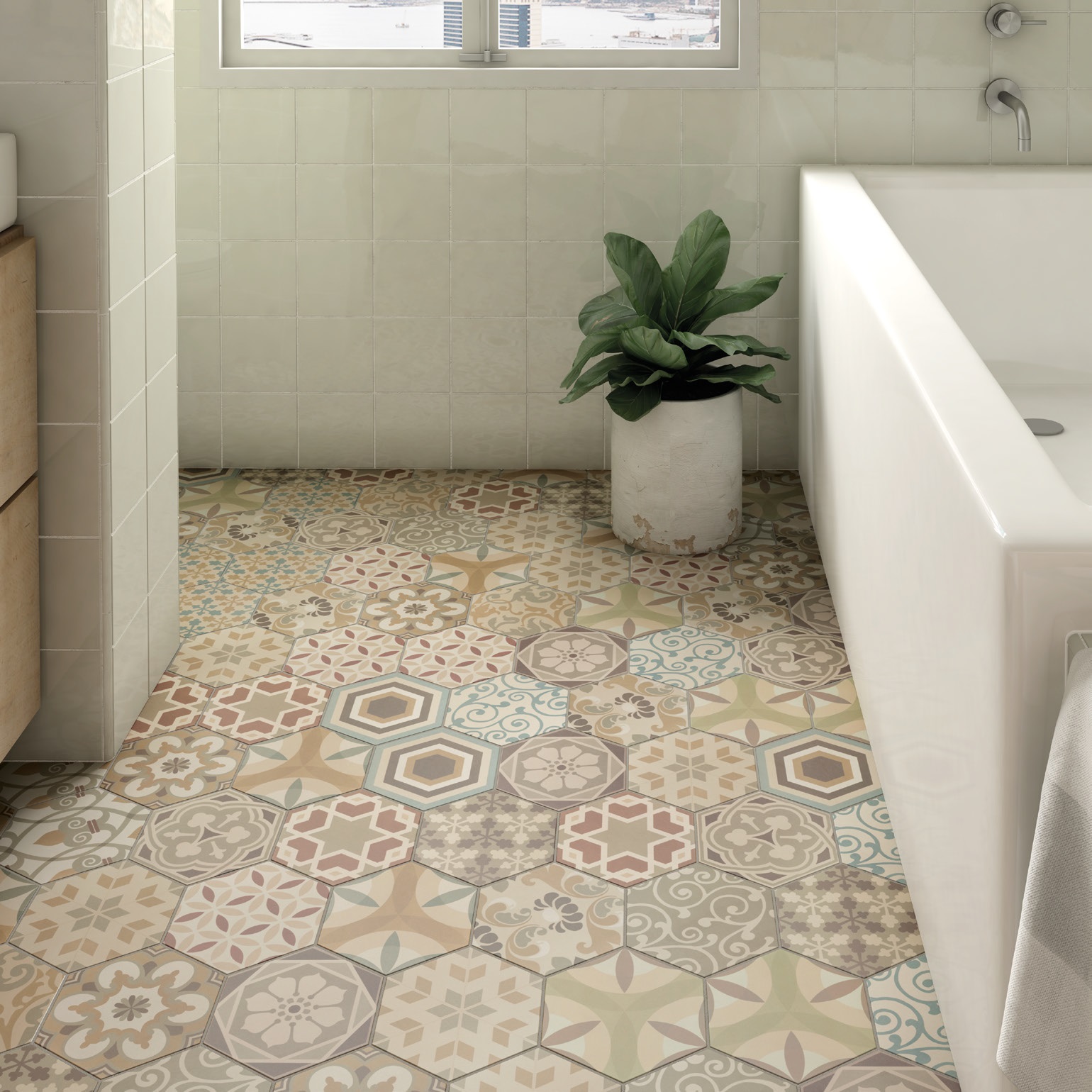 20340 Hexatile Gris Mate 17.5x20 EQUIPE фото 15