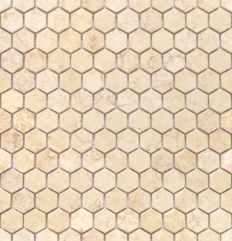 Botticino MAT hex 18x30х6 295x305x6 Caramelle Mosaic
