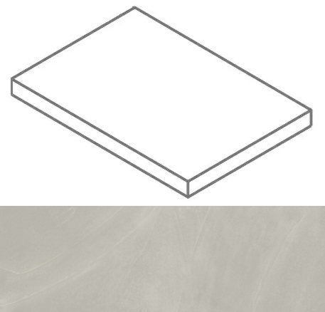 620070002316 Continuum Silver Scalino Angolare DX 33x60 Italon