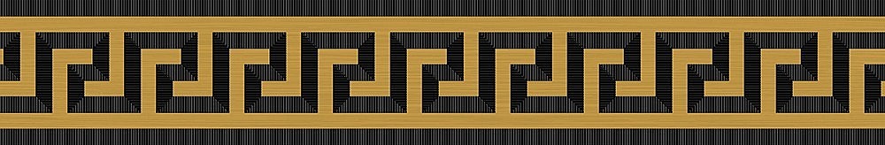 G0047100 Fascia Greca Nero/Oro Nat 9,8x60 Versace (Gardenia Orchidea)