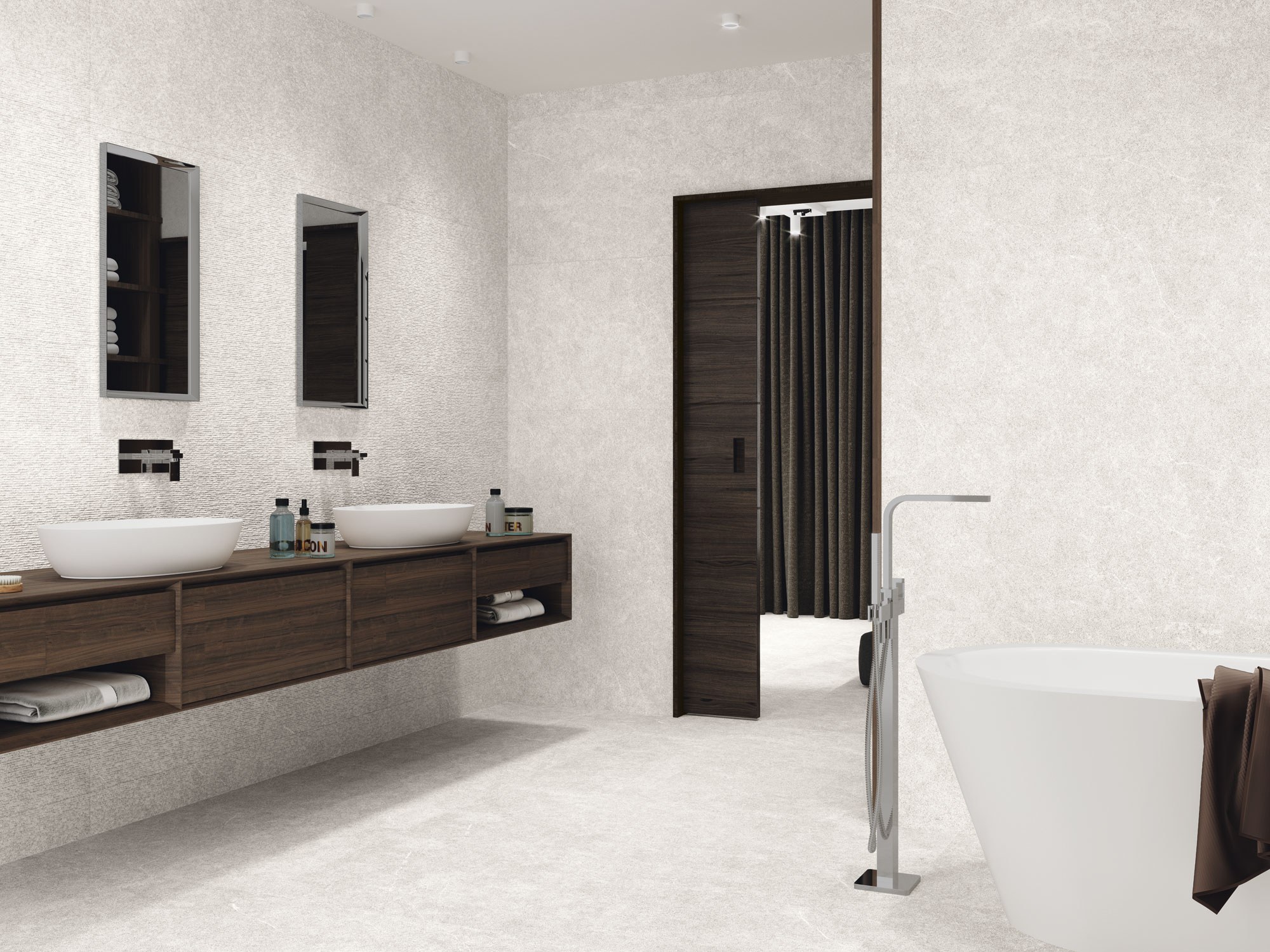 9551 Soller Blanco Relieve Nau Rect 30х90 Porcelanite Dos