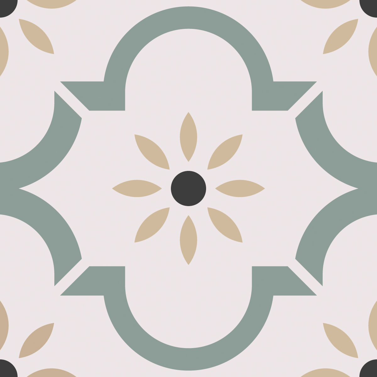 Арабески зеленый 20x20 Smile Tile