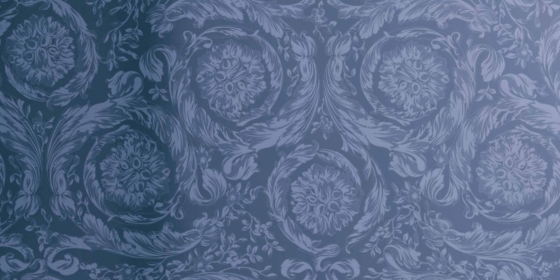 0021133 Barocco Blue Lux Rett 60x120 Versace (Gardenia Orchidea)