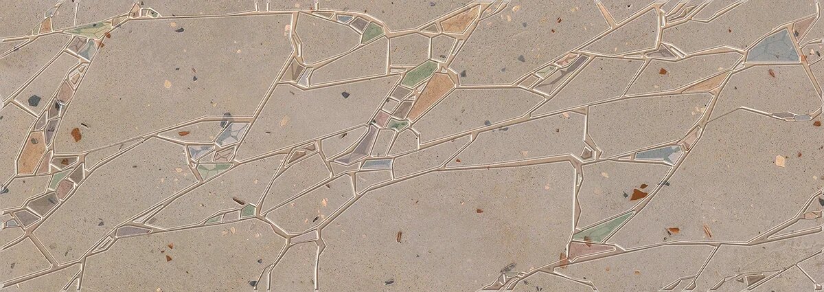 587572001 Terrazzo Decor Mocca Crystal 25.1x70.9 Eletto Ceramica