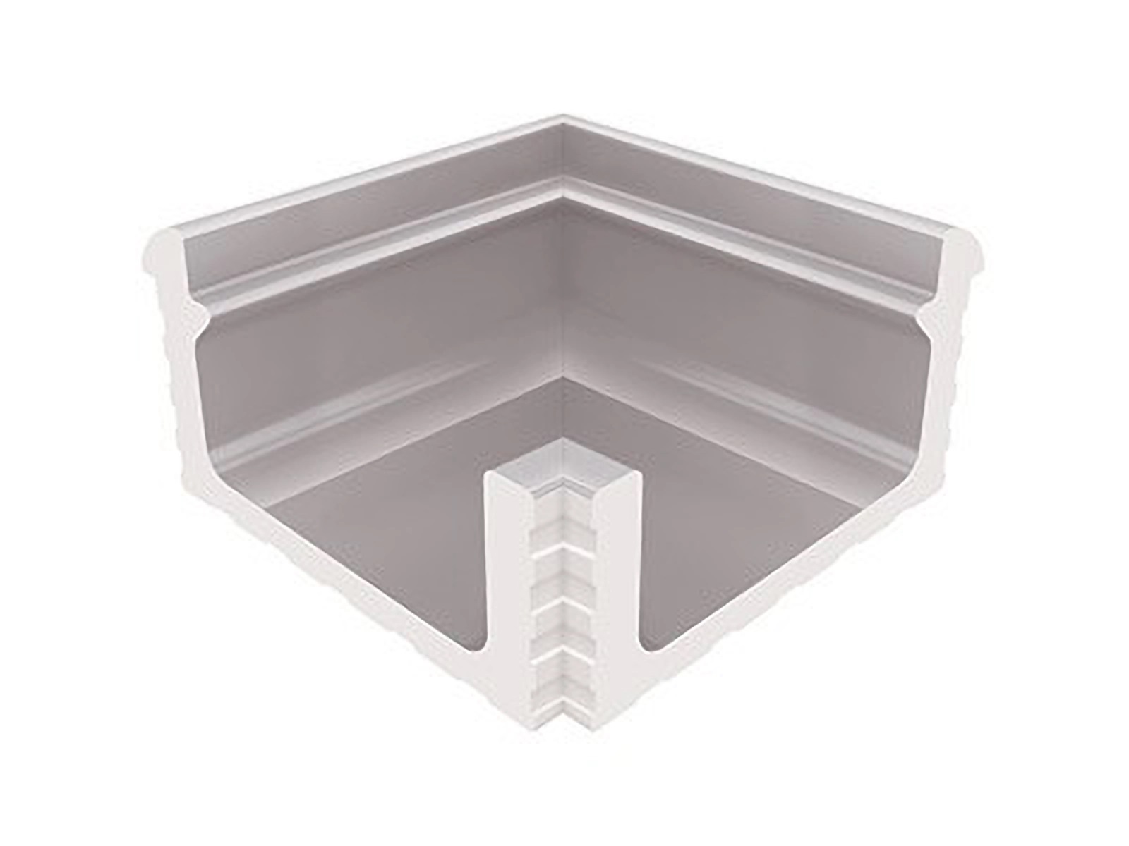 KP239.1 Переливной лоток керамический внутренний угол Grey 29x29 Serapool