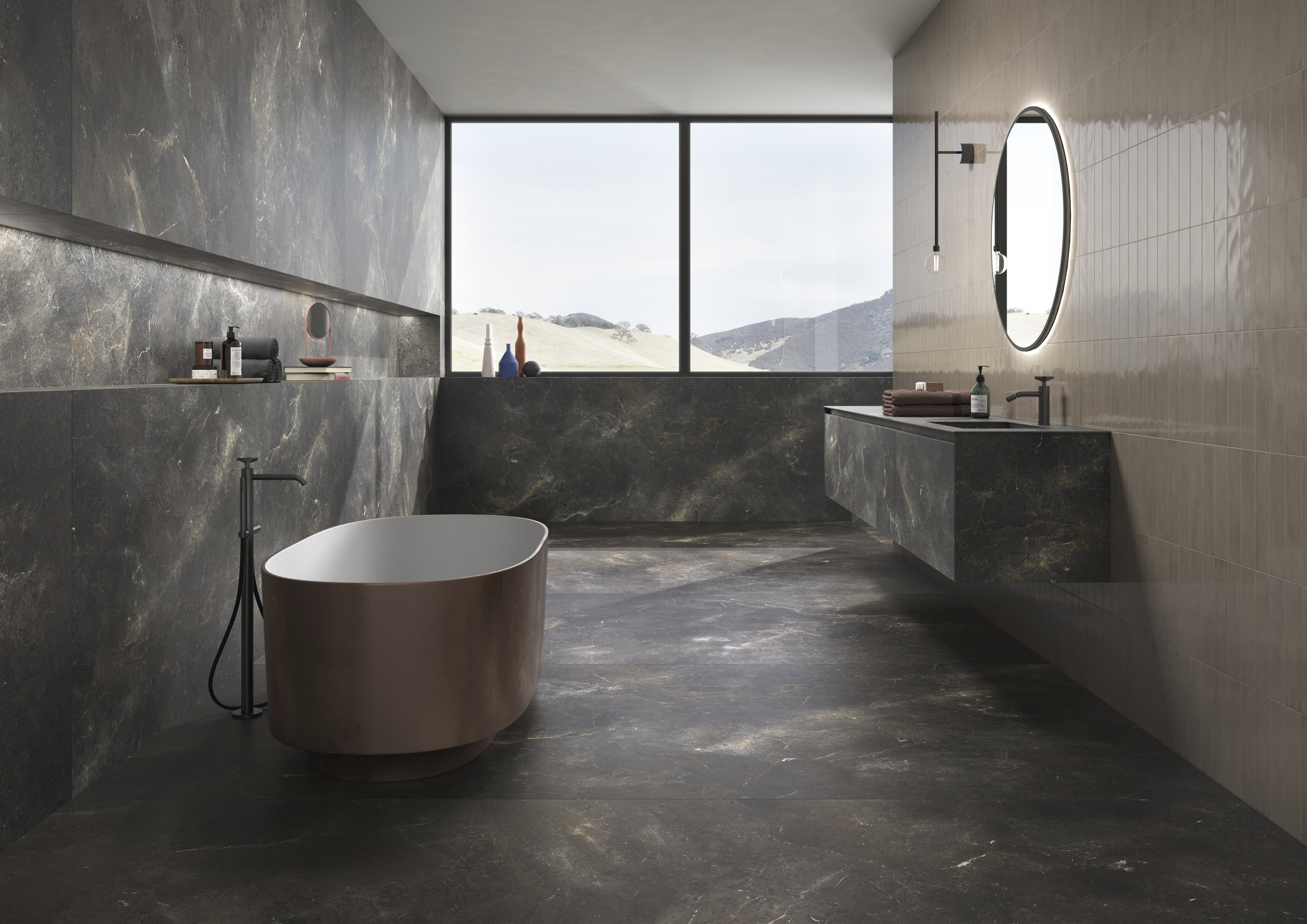 P315591MF6 Mystic Black Natural 6mm 150x300 IRIS FMG фото 7