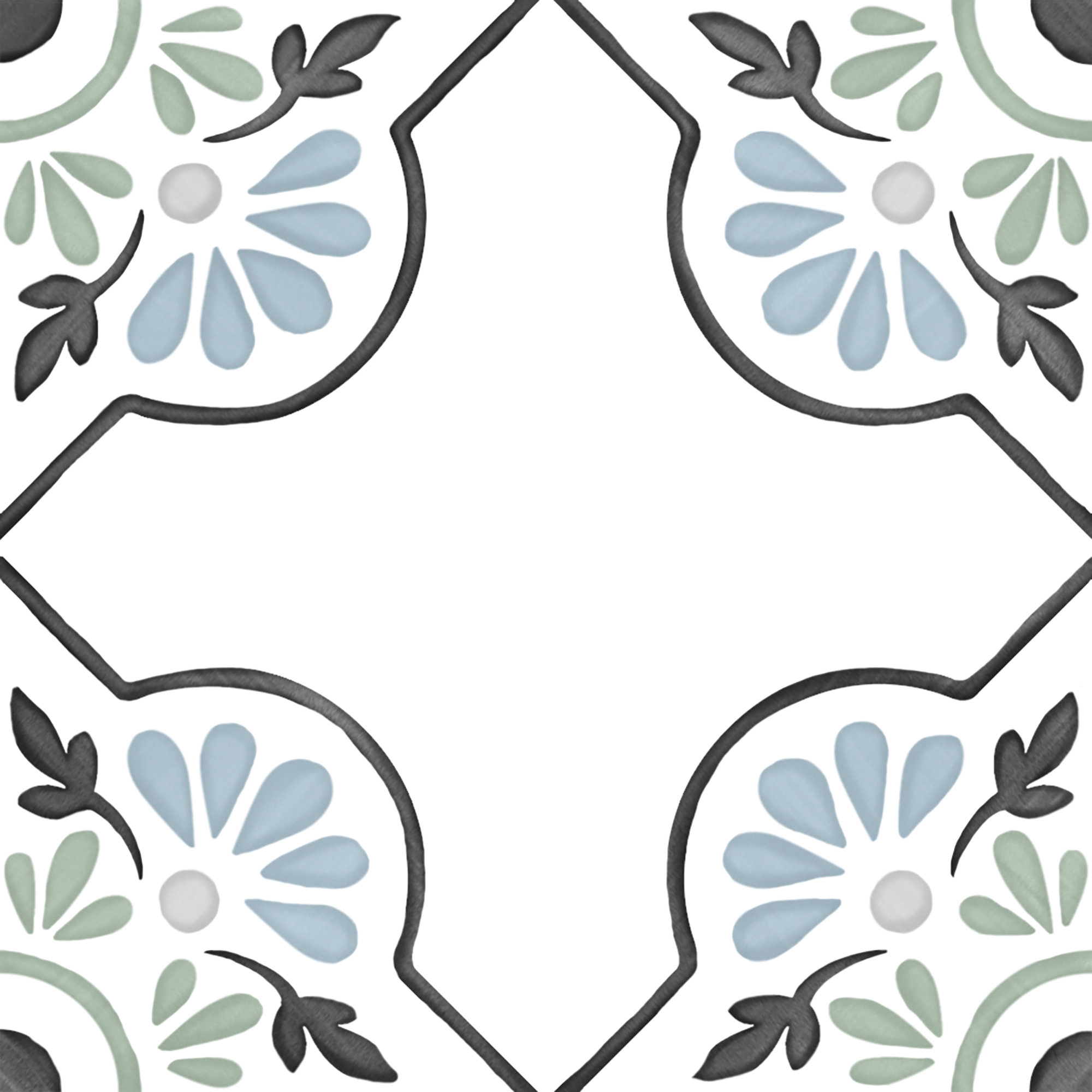31079 TANGER BLUE PETALS R9 12.3x12.3 Harmony