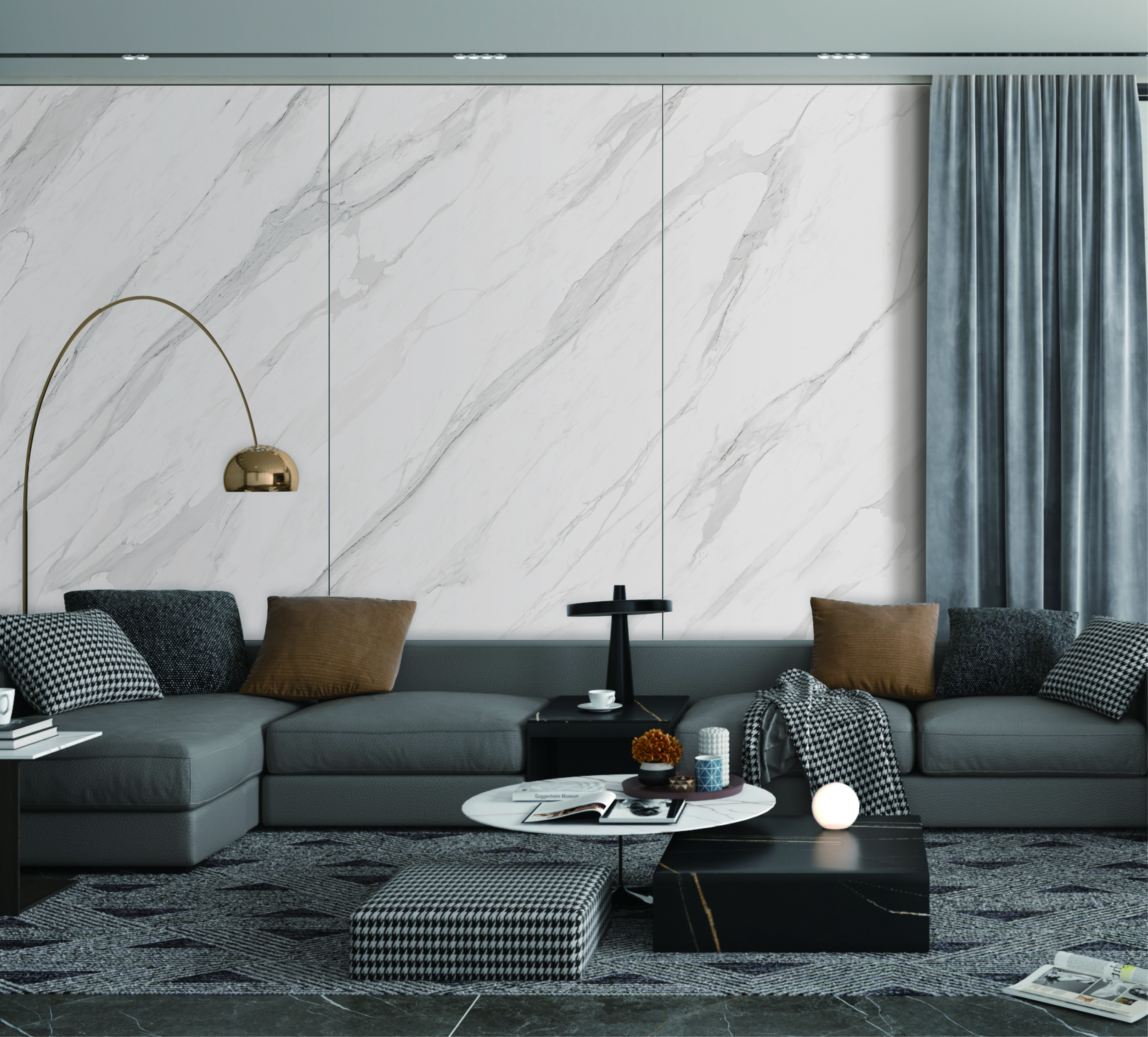 Garda Calacatta Gold Satin Спеченный камень 1200x2700x6 Delfone фото 8