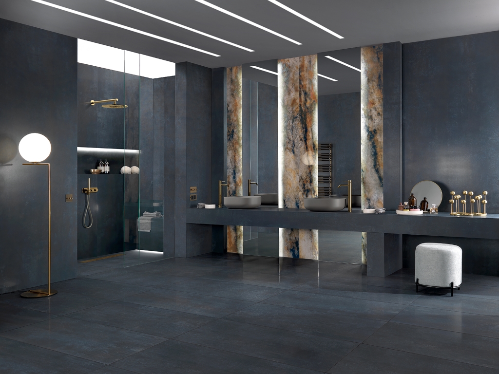 143043 Steel Argento Sat/Ret 8mm 60x120 Tagina Ceramiche
