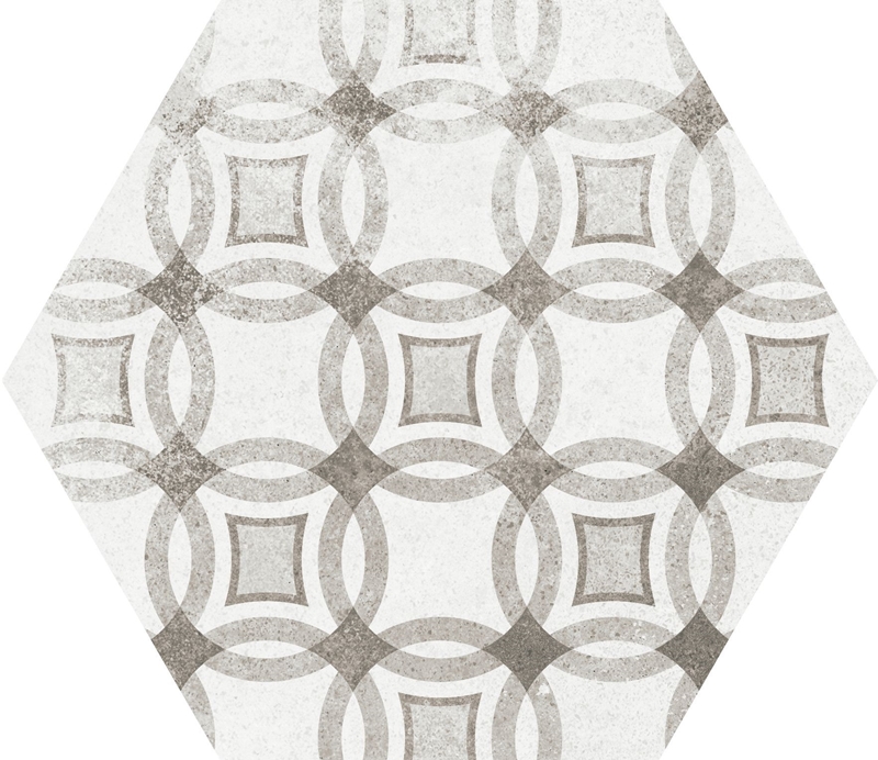 22099 Hexatile Cement Garden Grey 17,5x20 (17 видов паттерна) EQUIPE