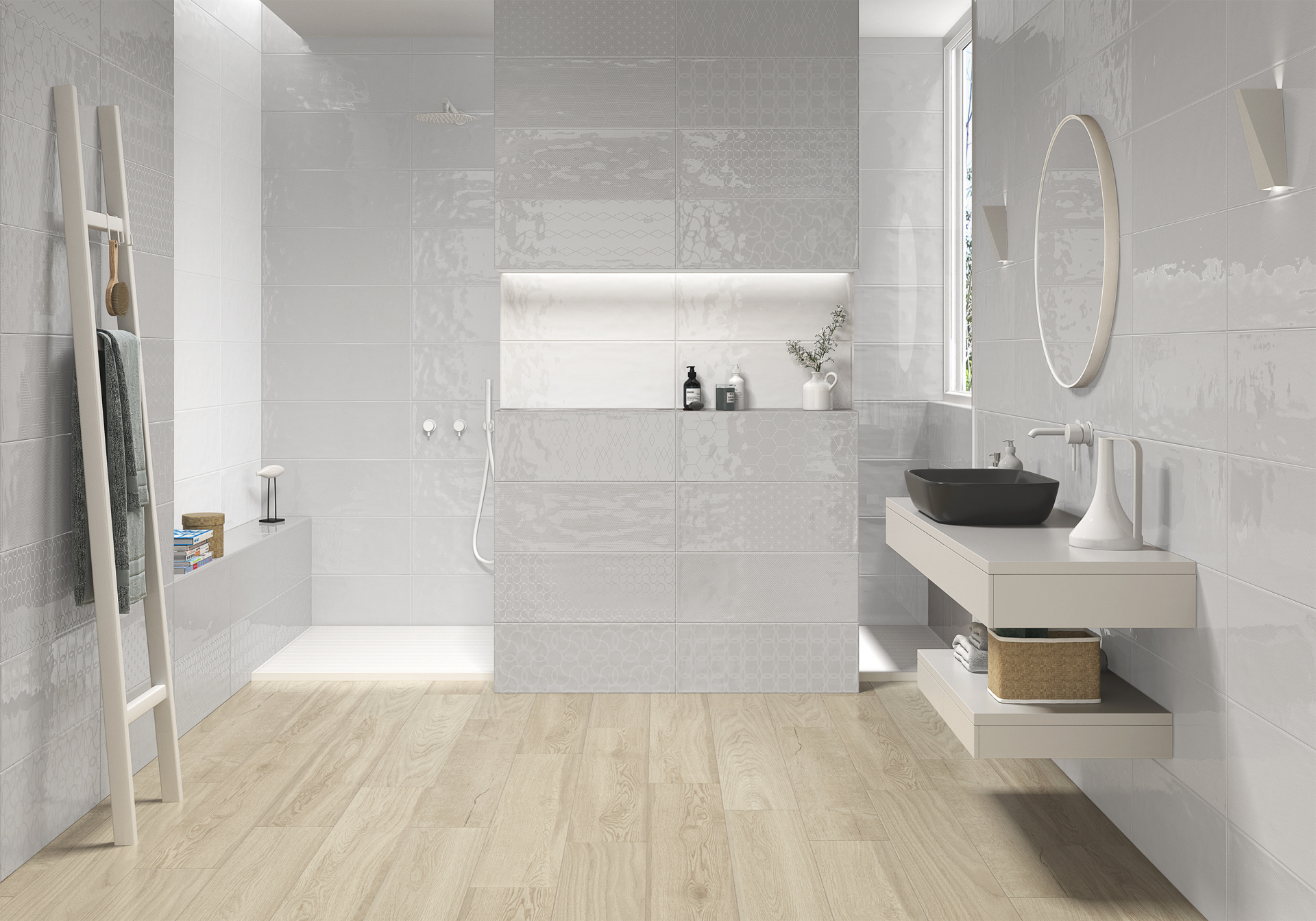 Rev. DECOR DIVERSO ROSA SLIMRECT PRI 25x65 Azulev