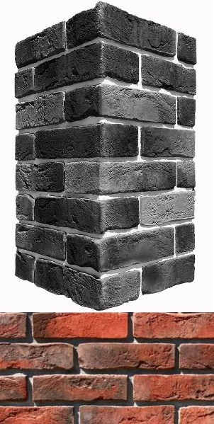 300-75 Лондон брик угол 9х22x6.5 White Hills