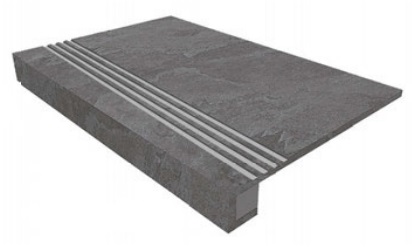 Комплект Ступень TE03 Terra 33x120 неполированная с бортиком + Подступенок 14.5x120 Estima