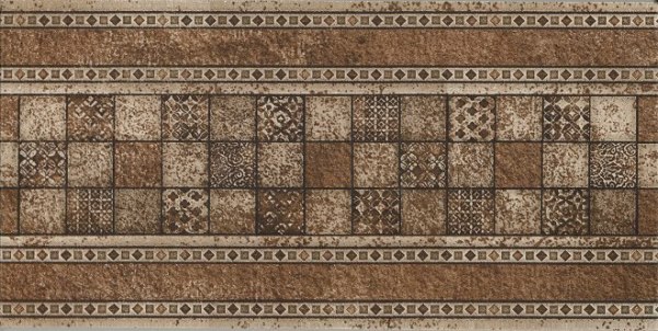 Bremen Stellstufe mit Dekor Rotbraun 15,5*31 SDS Keramik