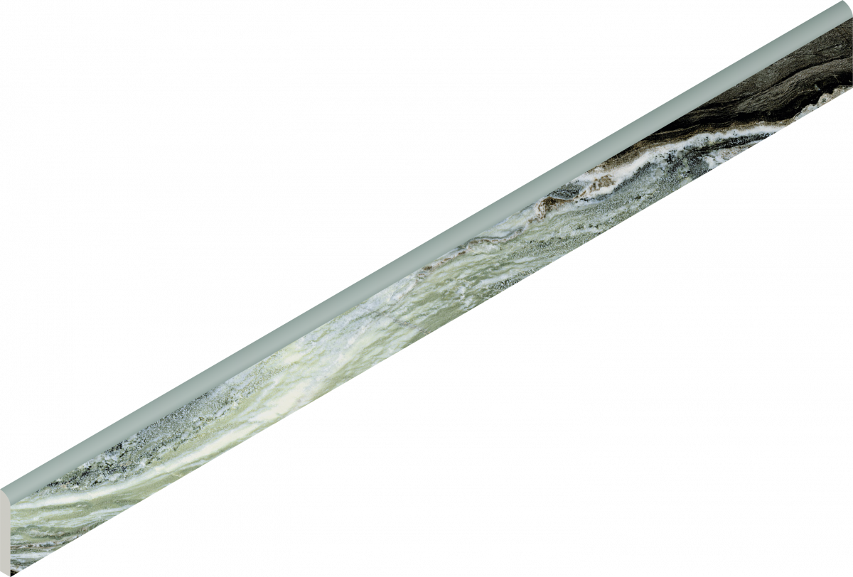 610130007568 Avantgarde Exclusive Green Battiscopa Cer 7.2x80 Italon