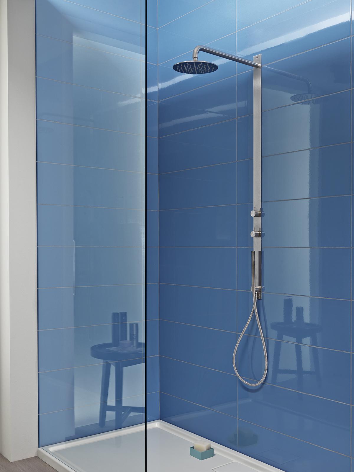 MLER Colourline White/Blue Decoro 22x66.2 MARAZZI Italy