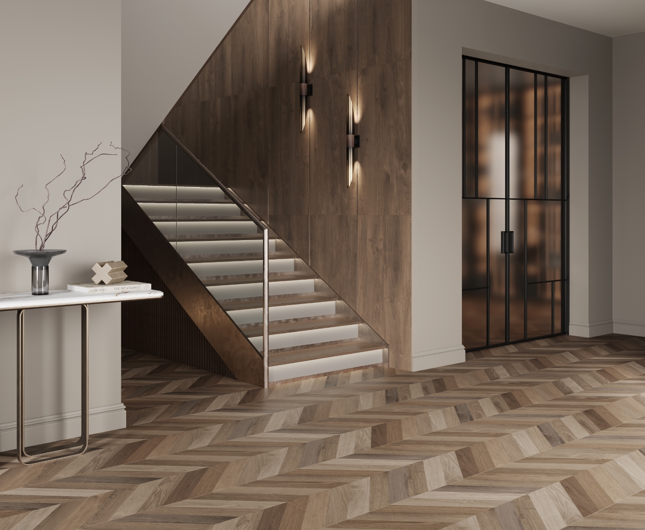 Wood Latina Brown Chevron M Laparet