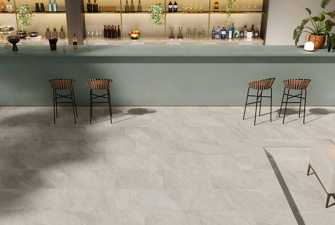 SL05BAR Shale Dark Ribbed Sq 60x120 Italgraniti