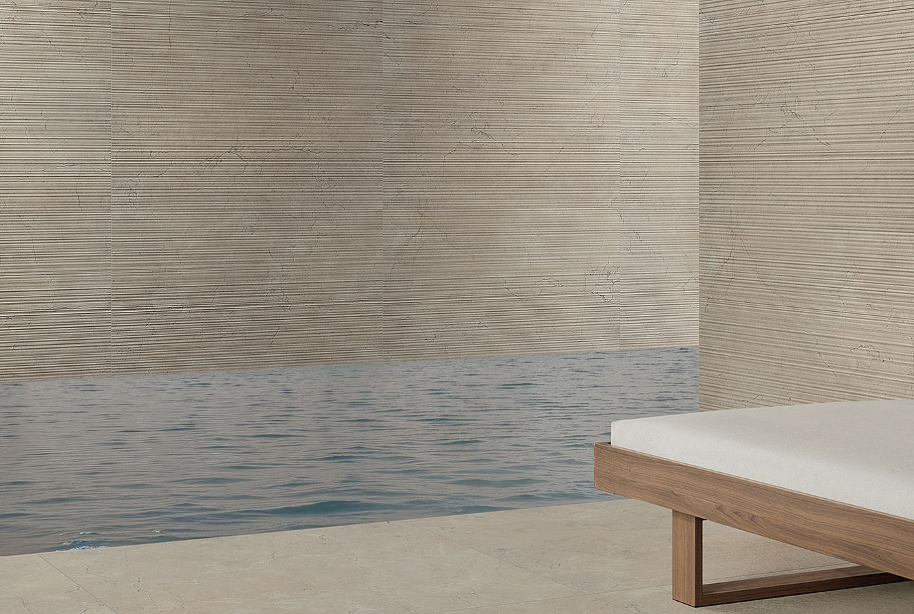 CL03BAS Calcis Visone Stripe SQ. 60x120 Italgraniti